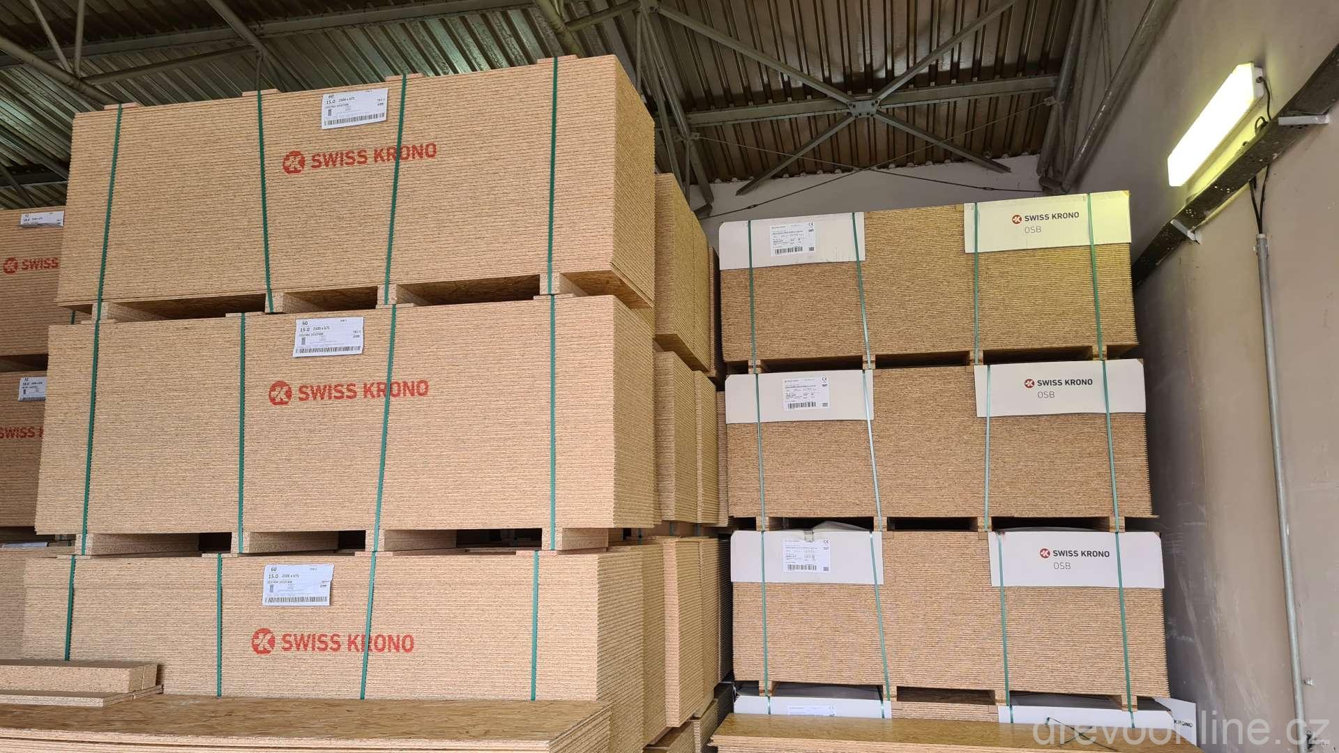 OSB 3 deska 15 mm, 4PD 2500 x 675 - CENA za m2