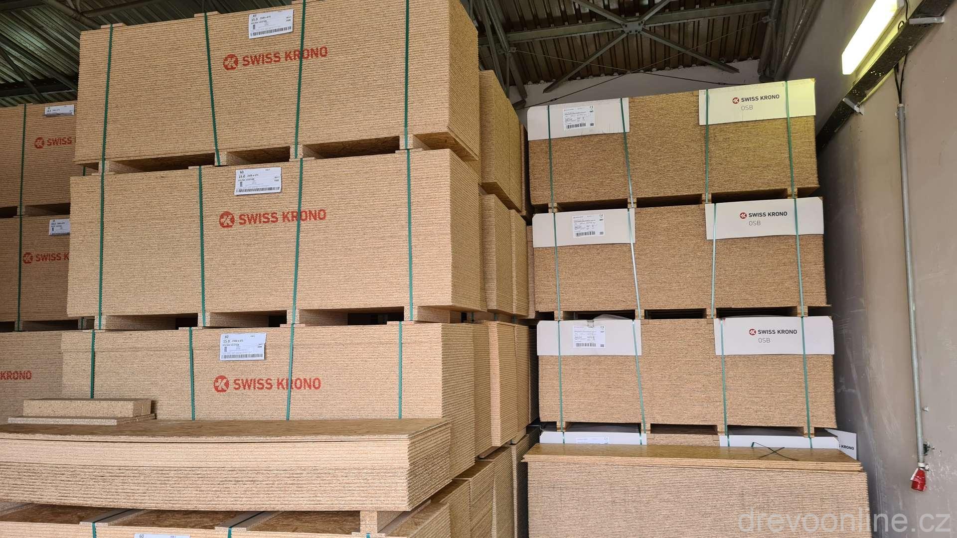 OSB 3 deska 15 mm, 4PD 2500 x 675 - CENA za m2