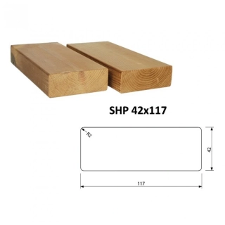 Hoblovaný hranol SHP 42 x 117 x 4200 mm - THERMOWOOD, lepený