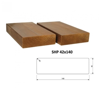 Hoblovaný hranol SHP 42 x 140 x 4200 mm - THERMOWOOD, lepený