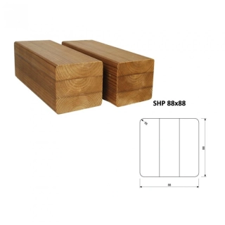 Hoblovaný hranol SHP 88 x 88 x 4200 mm - THERMOWOOD, lepený