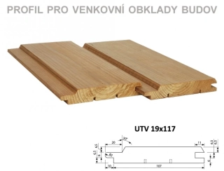 Obkladový profil UTV 19 x 117 x 4200 mm - THERMOWOOD