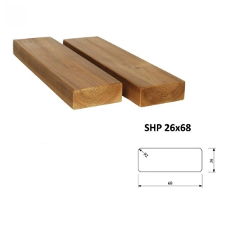 Lavičkový profil saunový SHP 26 x 68 x 4200 mm - THERMOWOOD