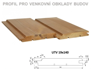 Obkladový profil UTV 19 x 140 x 4200 mm - THERMOWOOD